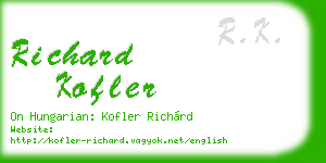richard kofler business card